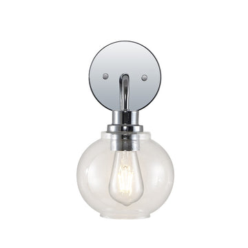 Sandrine Iron/Seeded Glass Cottage Rustic LED Vanity Light - JONATHAN Y